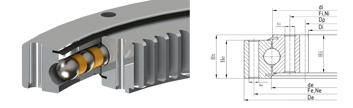 內(nèi)齒型四點(diǎn)接觸球軸承 內(nèi)齒型四點(diǎn)接觸球軸承