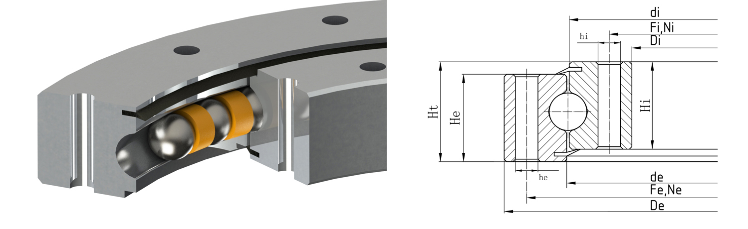 無(wú)齒型四點(diǎn)接觸球軸承 無(wú)齒型四點(diǎn)接觸球軸承